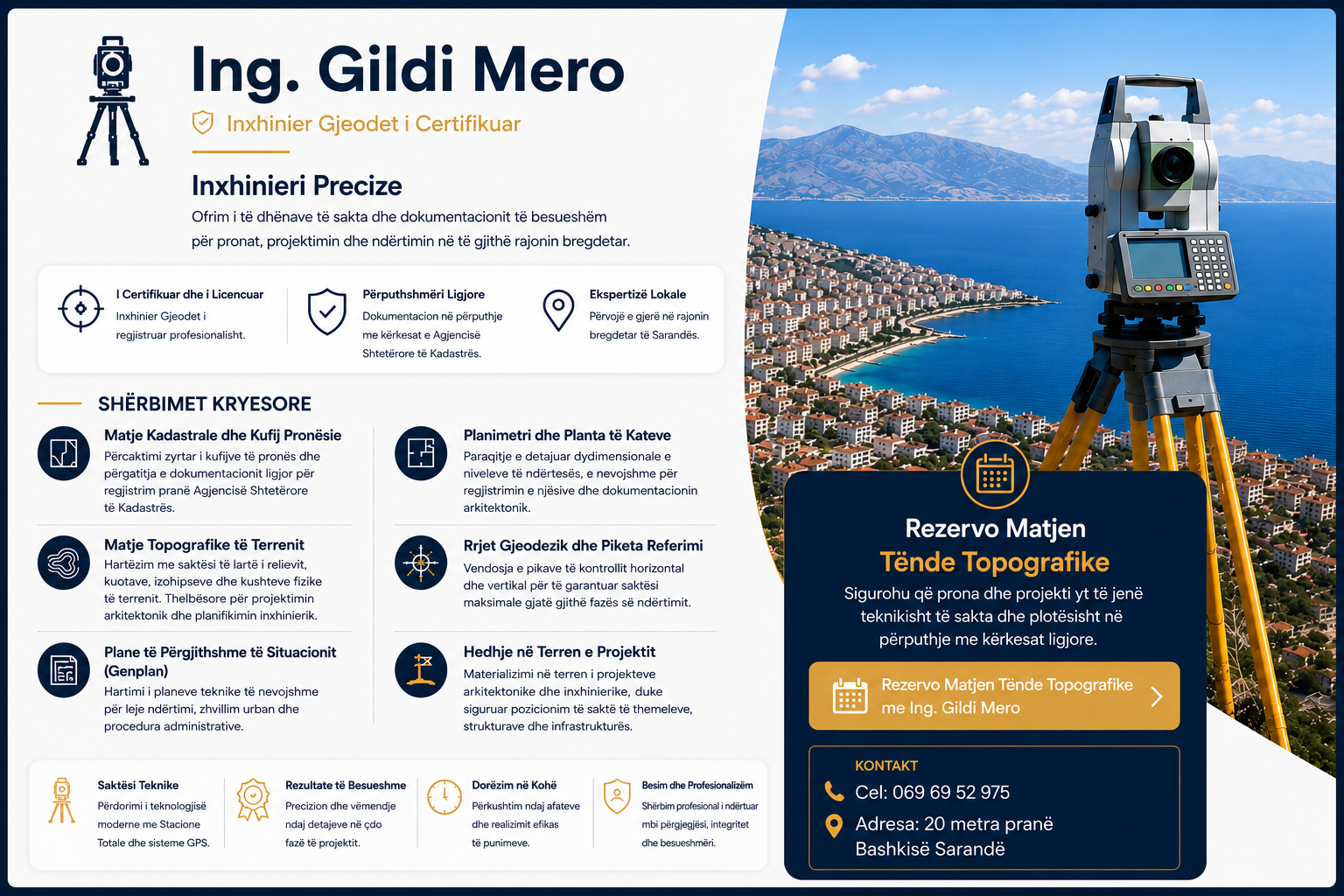 Shërbime Topografike - Ing. Gildi Mero